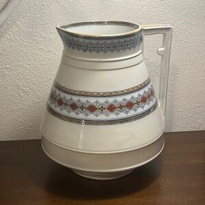 Charming Victorian Pitcher from 1800s with Beautiful, Ornate Pattern! Home Decor